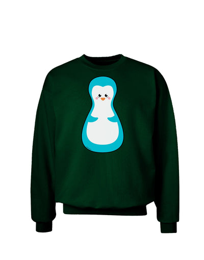 Cute Penguin Matryoshka Nesting Doll - Christmas Adult Dark Sweatshirt-Sweatshirts-TooLoud-Deep-Forest-Green-Small-Davson Sales