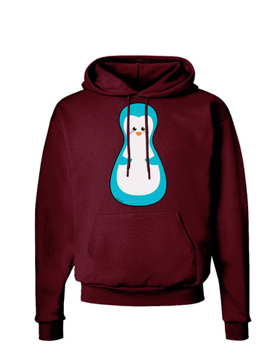 Cute Penguin Matryoshka Nesting Doll - Christmas Dark Hoodie Sweatshirt-Hoodie-TooLoud-Maroon-Small-Davson Sales