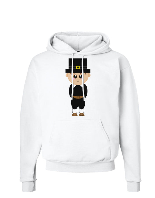 Cute Pilgrim Boy Thanksgiving Hoodie Sweatshirt-Hoodie-TooLoud-White-Small-Davson Sales