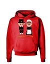 Cute Pilgrim Couple Happy Thanksgiving Dark Hoodie Sweatshirt-Hoodie-TooLoud-Red-Small-Davson Sales