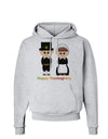 Cute Pilgrim Couple Happy Thanksgiving Hoodie Sweatshirt-Hoodie-TooLoud-AshGray-Small-Davson Sales