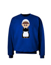 Cute Pilgrim Girl Thanksgiving Adult Dark Sweatshirt-Sweatshirts-TooLoud-Deep-Royal-Blue-Small-Davson Sales