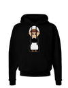 Cute Pilgrim Girl Thanksgiving Dark Hoodie Sweatshirt-Hoodie-TooLoud-Black-Small-Davson Sales