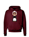 Cute Pilgrim Girl Thanksgiving Dark Hoodie Sweatshirt-Hoodie-TooLoud-Maroon-Small-Davson Sales