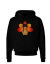 Cute Pilgrim Turkey Thanksgiving Dark Hoodie Sweatshirt-Hoodie-TooLoud-Black-Small-Davson Sales