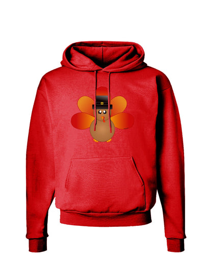 Cute Pilgrim Turkey Thanksgiving Dark Hoodie Sweatshirt-Hoodie-TooLoud-Red-Small-Davson Sales