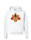 Cute Pilgrim Turkey Thanksgiving Hoodie Sweatshirt-Hoodie-TooLoud-White-Small-Davson Sales