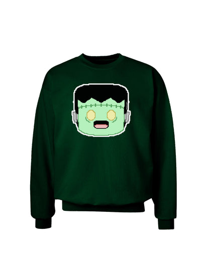 Cute Pixel Monster Adult Dark Sweatshirt-Sweatshirts-TooLoud-Deep-Forest-Green-Small-Davson Sales