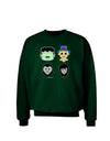 Cute Pixel Monsters Adult Dark Sweatshirt-Sweatshirts-TooLoud-Deep-Forest-Green-Small-Davson Sales