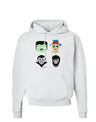 Cute Pixel Monsters Hoodie Sweatshirt-Hoodie-TooLoud-White-Small-Davson Sales