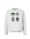 Cute Pixel Monsters Sweatshirt-Sweatshirts-TooLoud-White-Small-Davson Sales