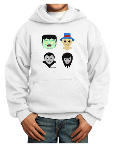 Cute Pixel Monsters Youth Hoodie Pullover Sweatshirt-Youth Hoodie-TooLoud-White-XS-Davson Sales