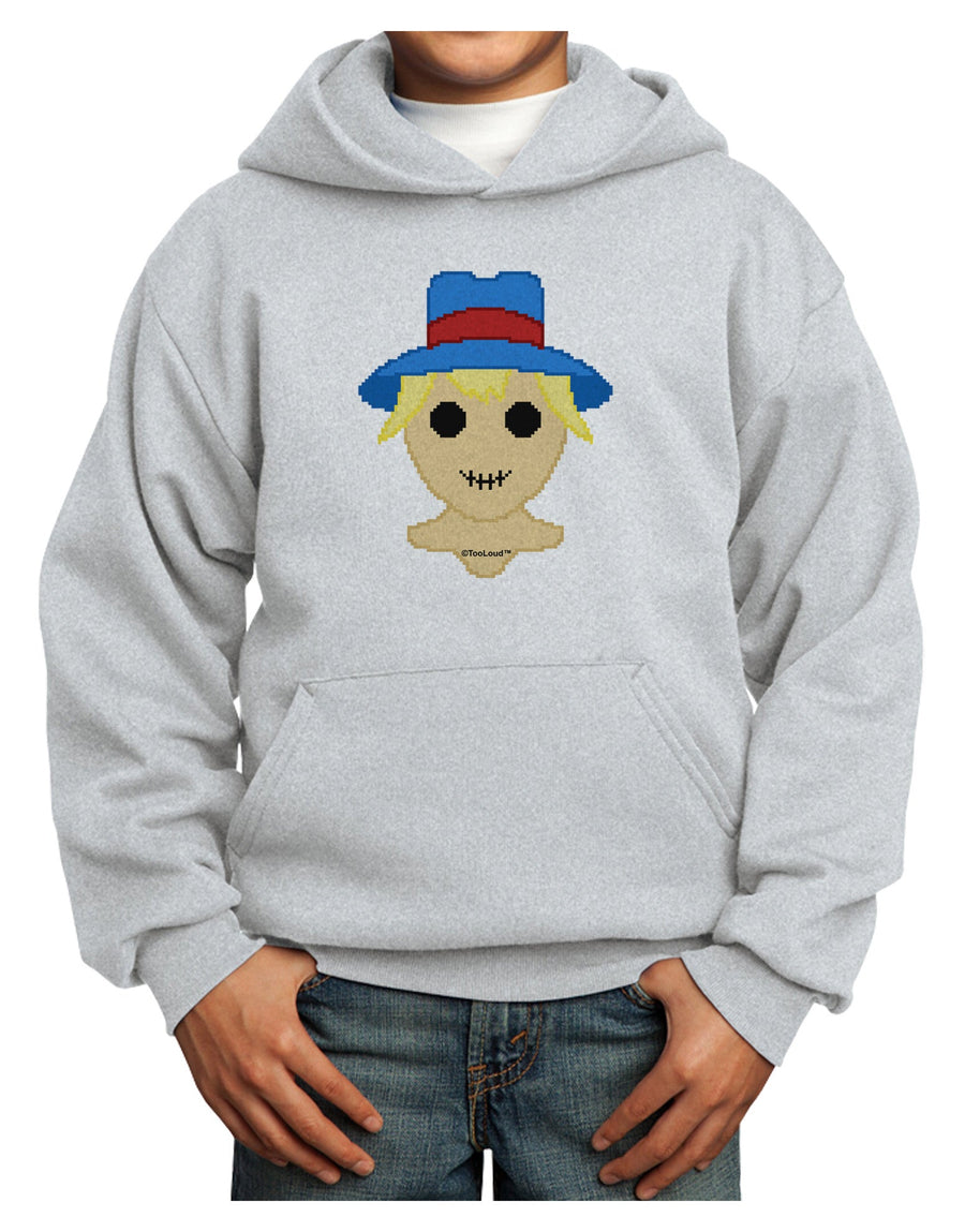 Cute Pixel Scarecrow Youth Hoodie Pullover Sweatshirt-Youth Hoodie-TooLoud-White-XS-Davson Sales