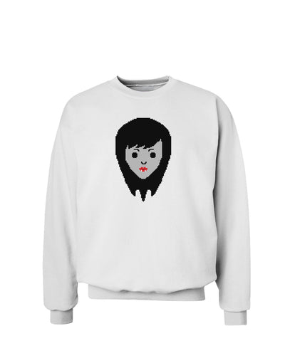 Cute Pixel Vampire Female Sweatshirt-Sweatshirts-TooLoud-White-Small-Davson Sales