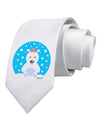 Cute Polar Bear - Christmas Printed White Necktie by TooLoud