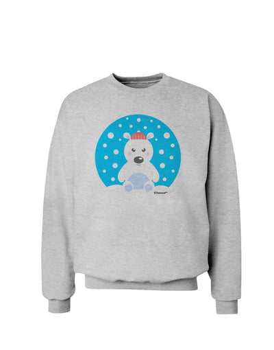 Cute Polar Bear - Christmas Sweatshirt by TooLoud-Sweatshirts-TooLoud-AshGray-Small-Davson Sales