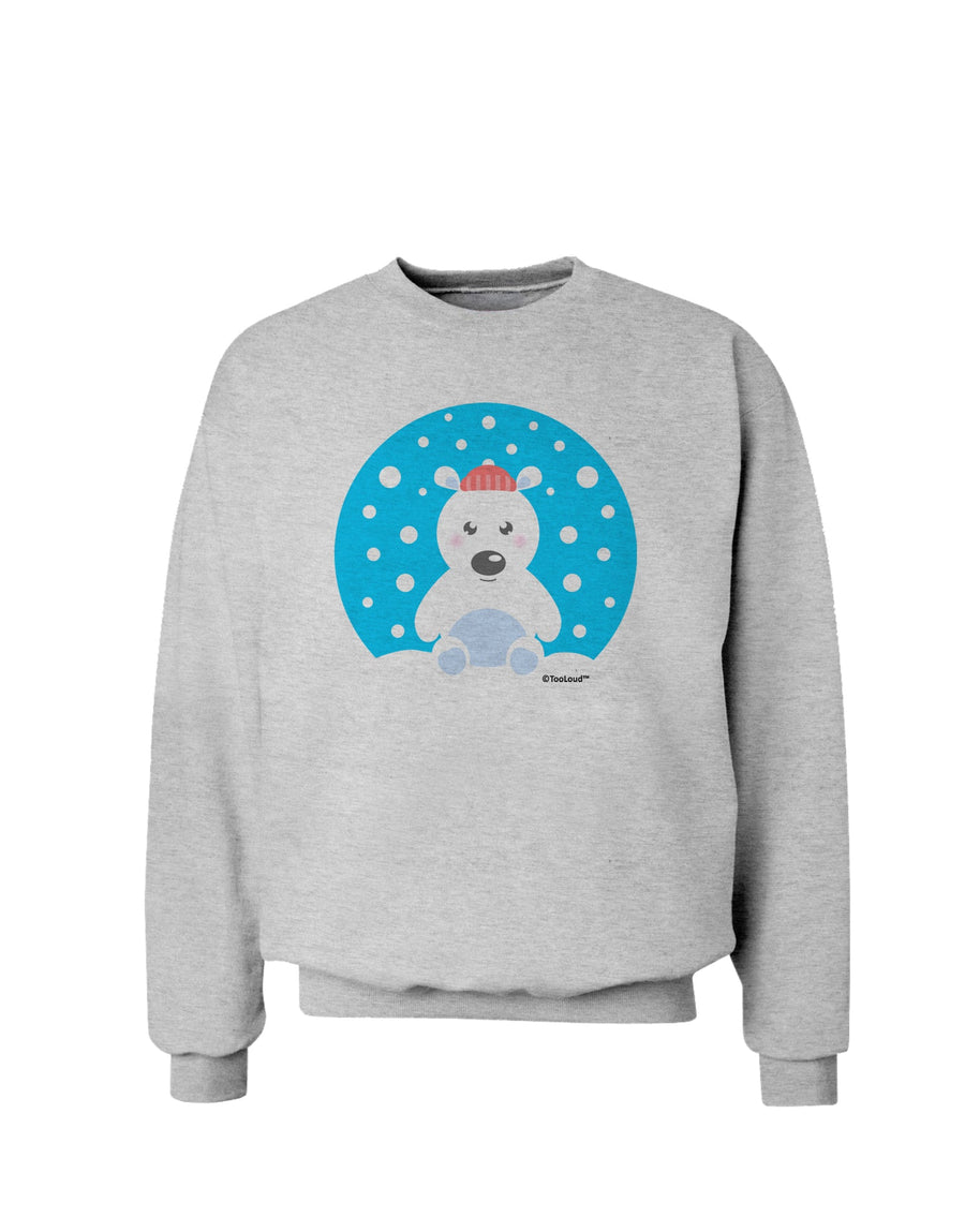 Cute Polar Bear - Christmas Sweatshirt by TooLoud-Sweatshirts-TooLoud-White-Small-Davson Sales