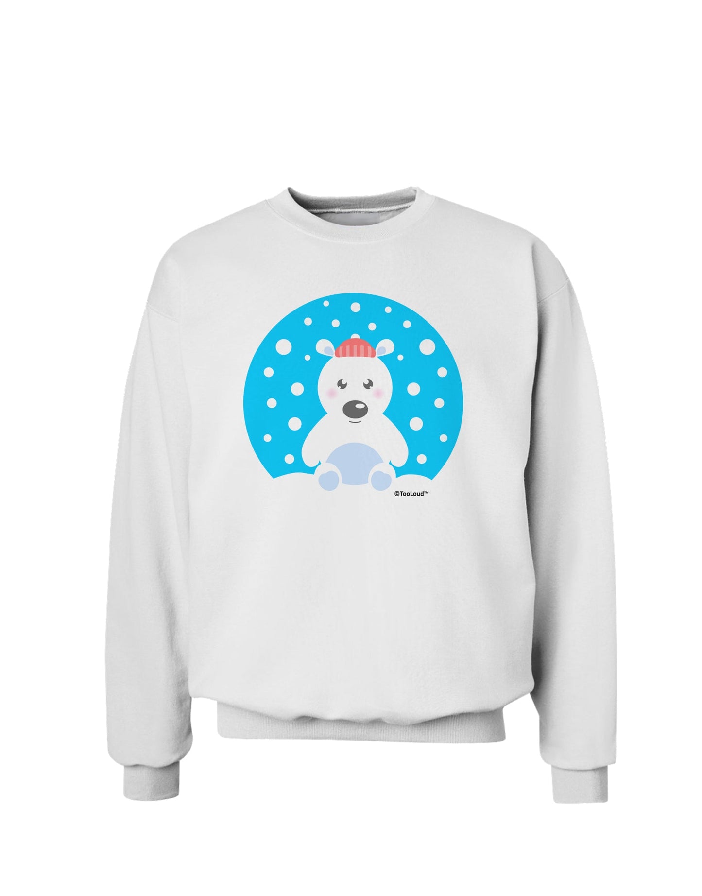 Cute Polar Bear - Christmas Sweatshirt by TooLoud-Sweatshirts-TooLoud-White-Small-Davson Sales