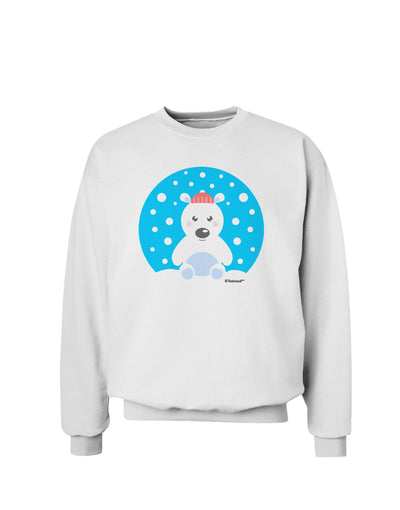 Cute Polar Bear - Christmas Sweatshirt by TooLoud-Sweatshirts-TooLoud-White-Small-Davson Sales