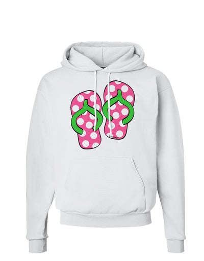 Cute Polka Dot Flip Flops - Pink and Green Hoodie Sweatshirt-Hoodie-TooLoud-White-Small-Davson Sales