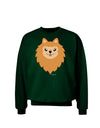 Cute Pomeranian Dog Adult Dark Sweatshirt by TooLoud-Sweatshirts-TooLoud-Deep-Forest-Green-Small-Davson Sales