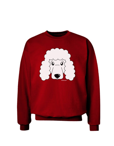 Cute Poodle Dog - White Adult Dark Sweatshirt by TooLoud-Sweatshirts-TooLoud-Deep-Red-Small-Davson Sales