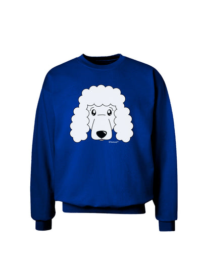 Cute Poodle Dog - White Adult Dark Sweatshirt by TooLoud-Sweatshirts-TooLoud-Deep-Royal-Blue-Small-Davson Sales