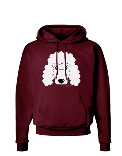 Cute Poodle Dog - White Dark Hoodie Sweatshirt by TooLoud-Hoodie-TooLoud-Maroon-Small-Davson Sales