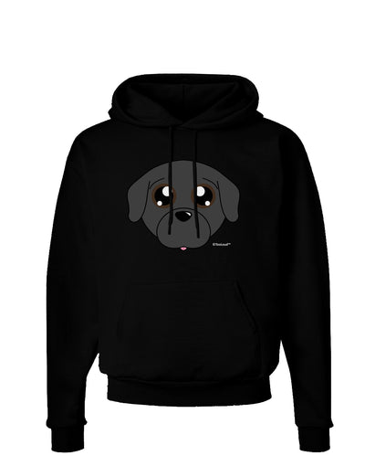 Cute Pug Dog - Black Dark Hoodie Sweatshirt by TooLoud-Hoodie-TooLoud-Black-Small-Davson Sales