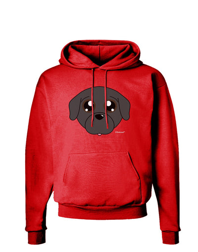 Cute Pug Dog - Black Dark Hoodie Sweatshirt by TooLoud-Hoodie-TooLoud-Red-Small-Davson Sales