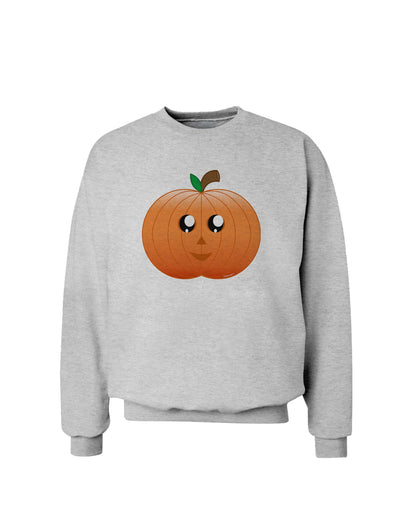 Cute Pumpkin Halloween Sweatshirt-Sweatshirts-TooLoud-AshGray-Small-Davson Sales