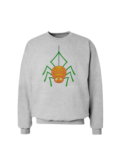 Cute Pumpkin Spider - Halloween Sweatshirt-Sweatshirts-TooLoud-AshGray-Small-Davson Sales