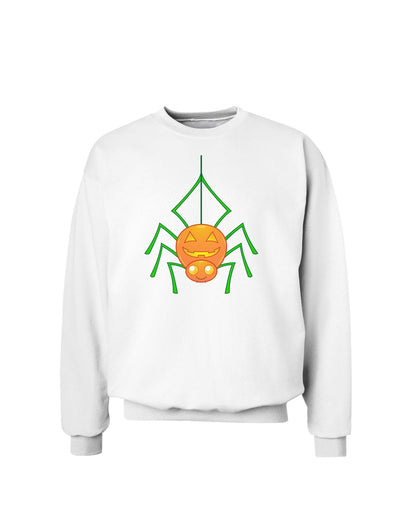 Cute Pumpkin Spider - Halloween Sweatshirt-Sweatshirts-TooLoud-White-Small-Davson Sales