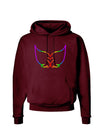 Cute Rainbow Angel Wings Heart Dark Hoodie Sweatshirt-Hoodie-TooLoud-Maroon-Small-Davson Sales