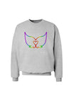 Cute Rainbow Angel Wings Heart Sweatshirt-Sweatshirts-TooLoud-AshGray-Small-Davson Sales