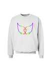 Cute Rainbow Angel Wings Heart Sweatshirt-Sweatshirts-TooLoud-White-Small-Davson Sales