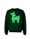 Cute Red and Green Rudolph - Christmas Adult Dark Sweatshirt by TooLoud-Sweatshirts-TooLoud-Deep-Forest-Green-Small-Davson Sales