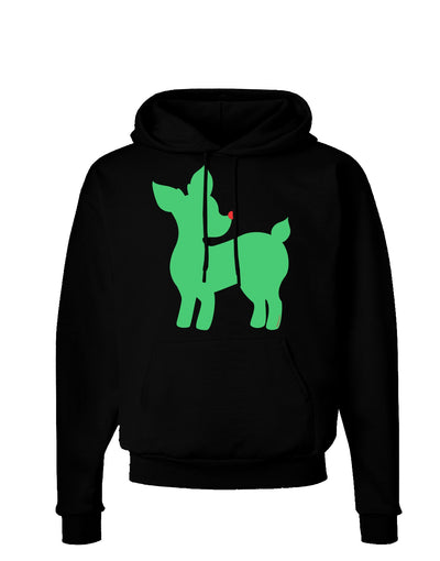 Cute Red and Green Rudolph - Christmas Dark Hoodie Sweatshirt by TooLoud-Hoodie-TooLoud-Black-Small-Davson Sales