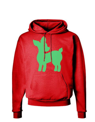 Cute Red and Green Rudolph - Christmas Dark Hoodie Sweatshirt by TooLoud-Hoodie-TooLoud-Red-Small-Davson Sales