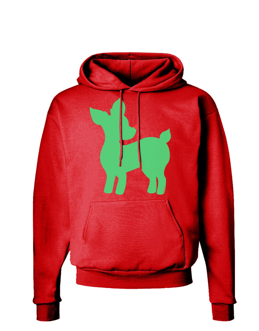 Cute Red and Green Rudolph - Christmas Dark Hoodie Sweatshirt by TooLoud-Hoodie-TooLoud-Black-Small-Davson Sales