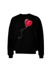 Cute Red Heart Balloon Adult Dark Sweatshirt-Sweatshirt-TooLoud-Black-Small-Davson Sales