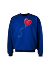 Cute Red Heart Balloon Adult Dark Sweatshirt-Sweatshirt-TooLoud-Deep-Royal-Blue-Small-Davson Sales