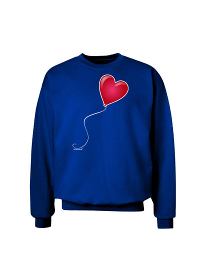 Cute Red Heart Balloon Adult Dark Sweatshirt-Sweatshirt-TooLoud-Deep-Royal-Blue-Small-Davson Sales