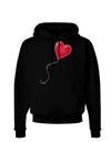 Cute Red Heart Balloon Dark Hoodie Sweatshirt-Hoodie-TooLoud-Black-Small-Davson Sales