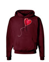 Cute Red Heart Balloon Dark Hoodie Sweatshirt-Hoodie-TooLoud-Maroon-Small-Davson Sales