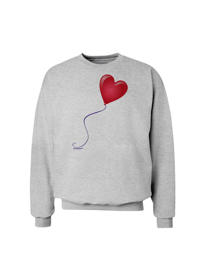 Cute Red Heart Balloon Sweatshirt-Sweatshirt-TooLoud-AshGray-Small-Davson Sales