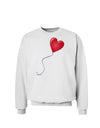 Cute Red Heart Balloon Sweatshirt-Sweatshirt-TooLoud-White-Small-Davson Sales
