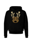 Cute Reindeer Face Christmas Dark Hoodie Sweatshirt-Hoodie-TooLoud-Black-Small-Davson Sales