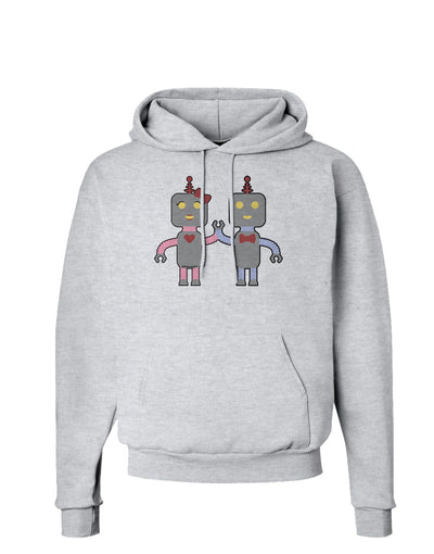 Cute Robot Love Hoodie Sweatshirt-Hoodie-TooLoud-AshGray-Small-Davson Sales