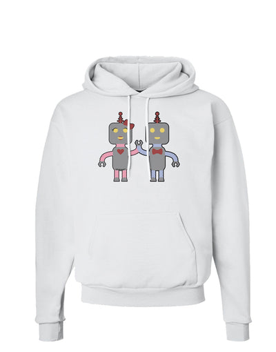 Cute Robot Love Hoodie Sweatshirt-Hoodie-TooLoud-White-Small-Davson Sales